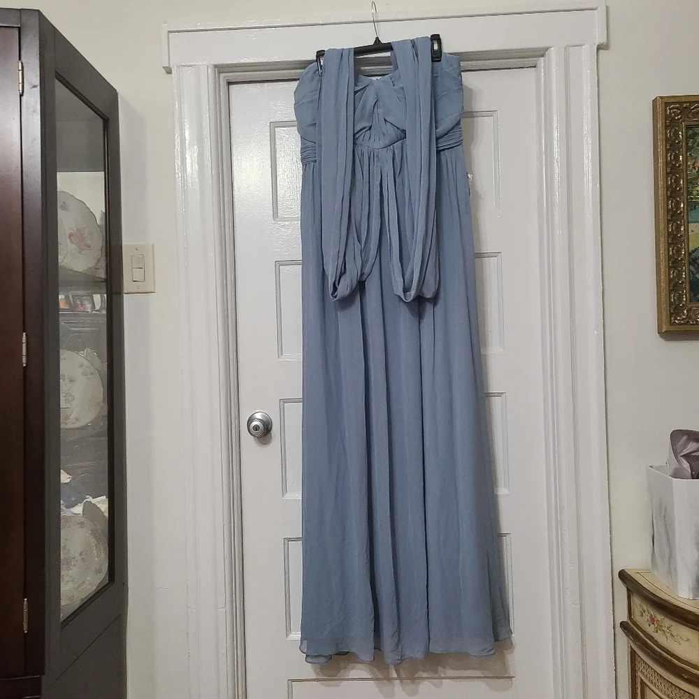 Birdy Grey Women's Grace Formal Gown Convertible Dusty Blue Size 3XLarge NWT